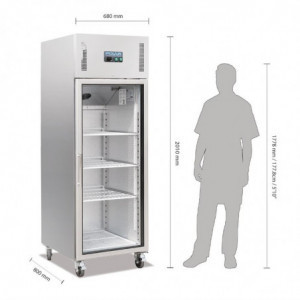 Koelvitrine Positief Enkel GN 2/1 Serie G 600 L - Polar - Fourniresto