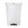 Prullenbak met pedaal aan de voorkant Large Slim Jim StepOn Wit 90L - Rubbermaid - Fourniresto