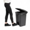 Black 45L Pedal Kitchen Bin - Jantex - Fourniresto