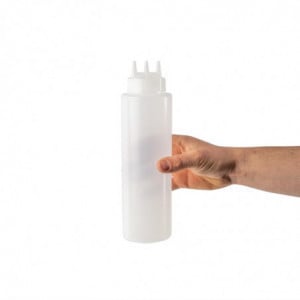 Doorzichtige flexibele fles met 3 tuiten 908 ml - Vogue - Fourniresto