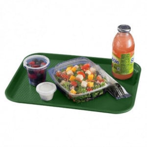 Plateau Rectangulaire Vert en Polypropylène Fast Food 410mm - Cambro - Fourniresto