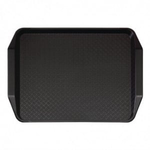 Black Rectangular Tray with Polypropylene Handles Fast Food 430mm - Cambro - Fourniresto