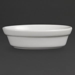 White Oval Gratin Dishes 161 x 116mm - Set of 6 - Olympia - Fourniresto