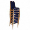 Blaue Bankettstühle mit quadratischer Rückenlehne - 4er-Set - Bolero - Fourniresto