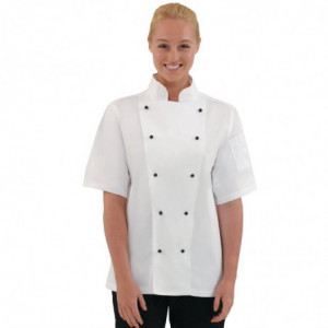 Koksbuis Unisex Chicago Korte Mouwen Wit Maat S - Whites Chefs Clothing - Fourniresto