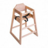 Houten Hoge Stoel Natuurlijke Afwerking - Bolero - Fourniresto