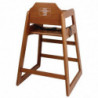 High Chair in Dark Wood Finish - Bolero - Fourniresto