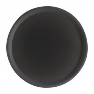 Plateau de Service Rond Fibre de Verre Antidérapant Camtread Noir Ø 355mm  - Cambro - Fourniresto