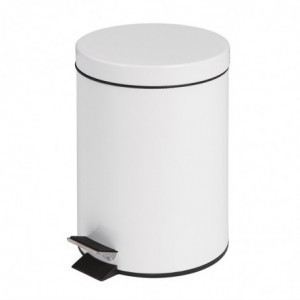 White Pedal Bin - 5L - Bolero