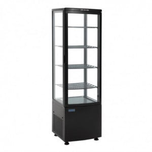 Koelvitrine met gebogen deuren - Zwart 235 L - Polar - Fourniresto