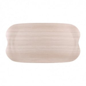 Wave Service Tray 43x23cm Light Wood Veined - Roltex - Fourniresto