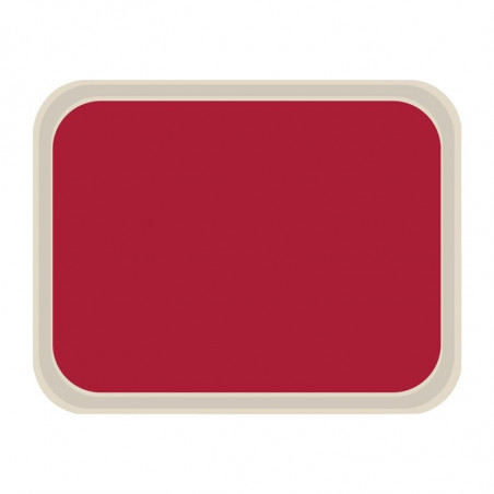 Plateau de Service en Polyester Standard 470x360mm Rouge - Roltex - Fourniresto