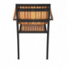Stalen en Acacia Stoelen - Set van 4 - Bolero - Fourniresto