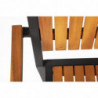 Stalen en Acacia Stoelen - Set van 4 - Bolero - Fourniresto