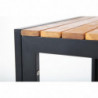 Square Table in Steel and Acacia 80 cm - Bolero - Fourniresto