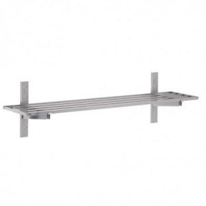 Wandplank met gaatjes van roestvrij staal - L1400 x D 400mm - Gastro M - Fourniresto