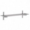 Wandregal aus Edelstahl mit Aussparungen - L 1800 x 400mm - Gastro M