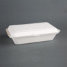 Scharnierdeckelschalen aus kompostierbarem Bagasse - L 248mm - Packung mit 250 - Fiesta Green