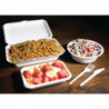 Scharnierdeckelschalen aus kompostierbarem Bagasse - L 248mm - Packung mit 250 - Fiesta Green