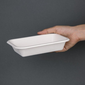 Kompostierbare Bagasse-Schalen 180mm - Packung mit 50 - Fiesta Green