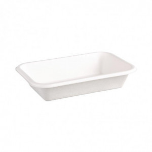 Composteerbare bagasse bakjes - L 215 mm - Set van 50 - Fiesta Green