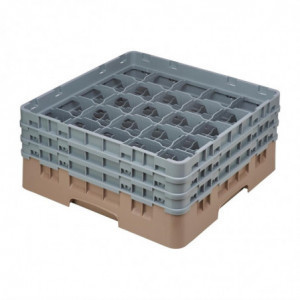 Casier À Verres 25 Compartiments Camrack Beige - L 500 x L 500mm - Cambro