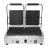 Dubbele Bistro Contactgrill Geribbeld/Geribbeld in RVS - Buffalo