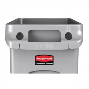 Grijze Slim Jim-container - 87L - Rubbermaid