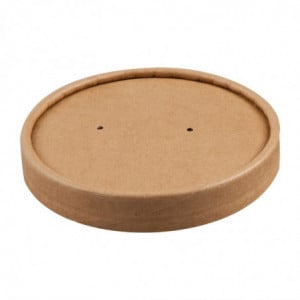 Deksel voor Kraft Soepkommen Magnetronbestendig Recyclebaar 225ml en 350ml - Set van 500 - Colpac