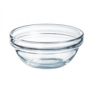 Stackable tempered glass salad bowls - Ø100mm - Set of 6 - Arcoroc - Fourniresto