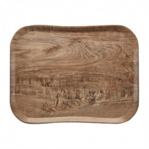 Century light olive wood effect polyester tray - 360 x 460mm - Cambro - Fourniresto