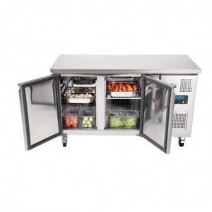 Gekoelde tafel met 2 deuren Serie U - 228 L - Polar - Fourniresto