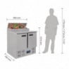 Refrigerated Preparation Counter Pizza Salads Series G -254L - Polar - Fourniresto