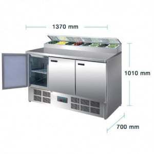 Kühlvorbereitungstheke für Pizzen und Salate Serie G - 390L Polar - Fourniresto