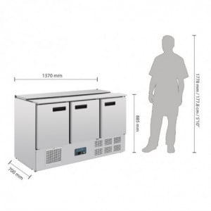 Gekoelde Saladebar Serie G - 368L - Polar - Fourniresto