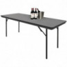 Rechthoekige opvouwbare grijze tafel van ABS - 1830 mm - Bolero - Fourniresto