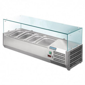 Koelvitrine voor ingrediënten 3x GN 1/3 en 1x GN 1/2 Serie G - Polar - Fourniresto