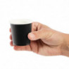 Disposable Black Espresso Coffee Cups - 120ml - Pack of 50 - Fiesta