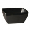 Square Melamine Bowl Pure Black - 90mm - APS - Fourniresto