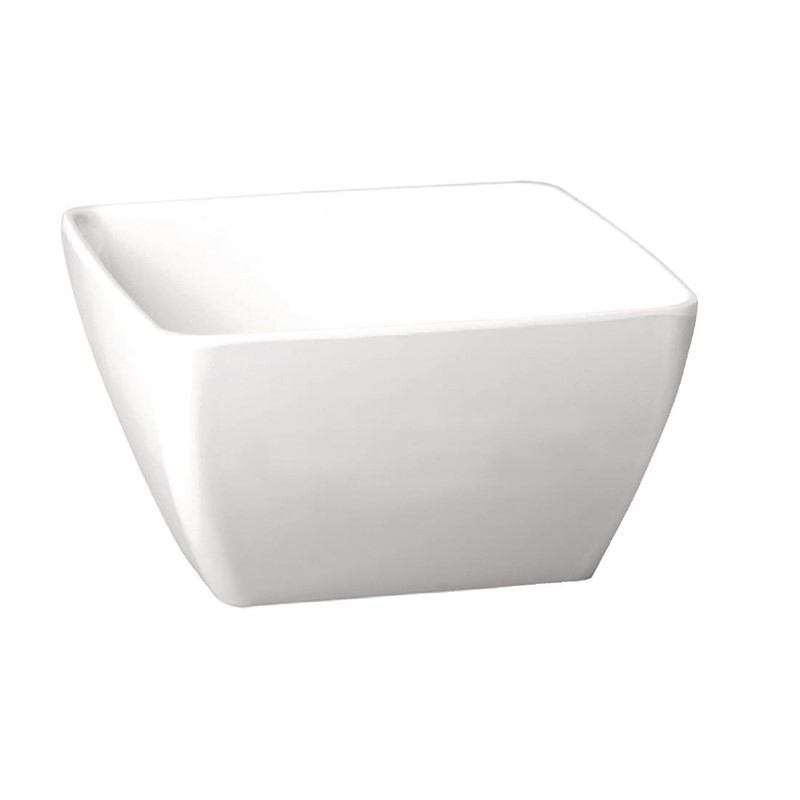 Vierkante Melamine Schaal - Puur Wit - 190mm - APS - Fourniresto