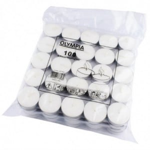 Theelichtjes 4 Uur Ø 40 mm - Set van 100 - Olympia
