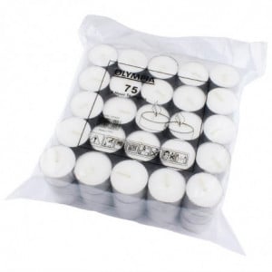 8 Hour Tealight Candles Ø 40 mm - Pack of 75 - Olympia