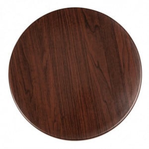 Round Dark Brown Table Top - 600mm - Bolero