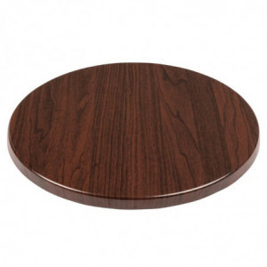 Plateau de Table Rond Marron Foncé - 600 mmm - Bolero