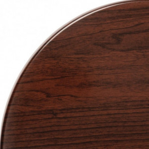 Round Dark Brown Table Top - 600mm - Bolero