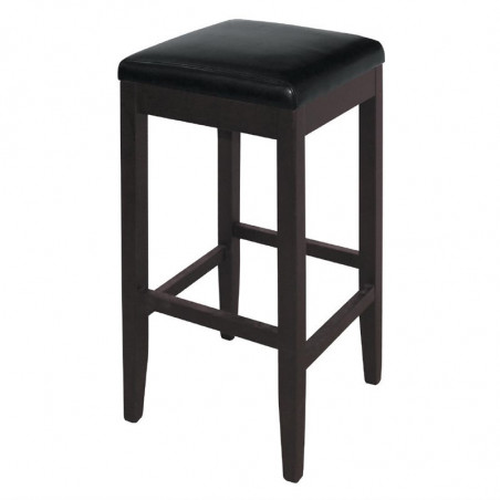 Tabourets De Bar Haut En Simili Cuir - Noirs - Bolero - Fourniresto