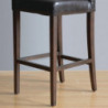 Tabouret De Bar Haut Avec Dossier En Simili Cuir - Marron Foncé - Bolero - Fourniresto