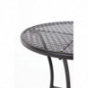 Round Perforated Steel Bistro Table - Black - 600mm - Bolero - Fourniresto