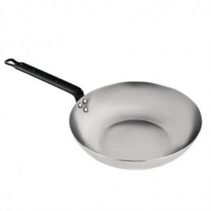 Wok aus Kohlenstoffstahl 28 cm - Vogue - Fourniresto