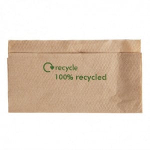 Servetten 1-laags van gerecycled papier met dispenser 320 x 300mm - Set van 6000 - FourniResto